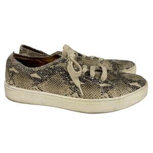 Sofft Sneakers Lace Up Comfort Shoes Leather Snake Reptile Print Women's Size 9